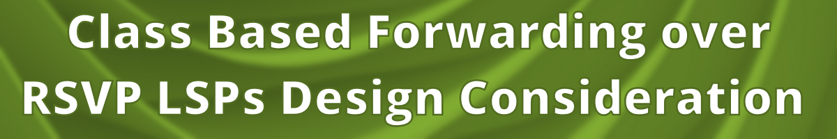 Class Based Forwarding over RSVP LSPs Design Consideration 