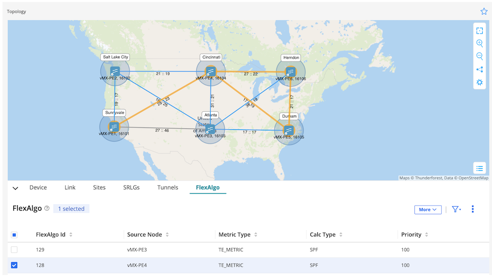 Figure 20 Flex-Algo 128 Topology