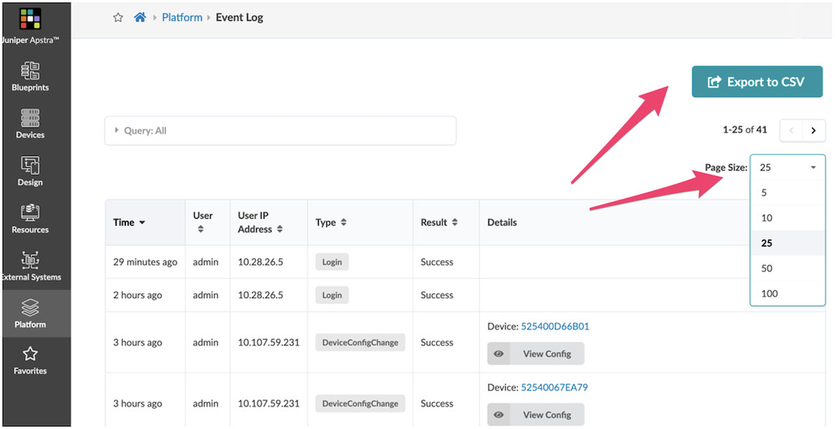 Creating Audit Trails with the Apstra Event Log