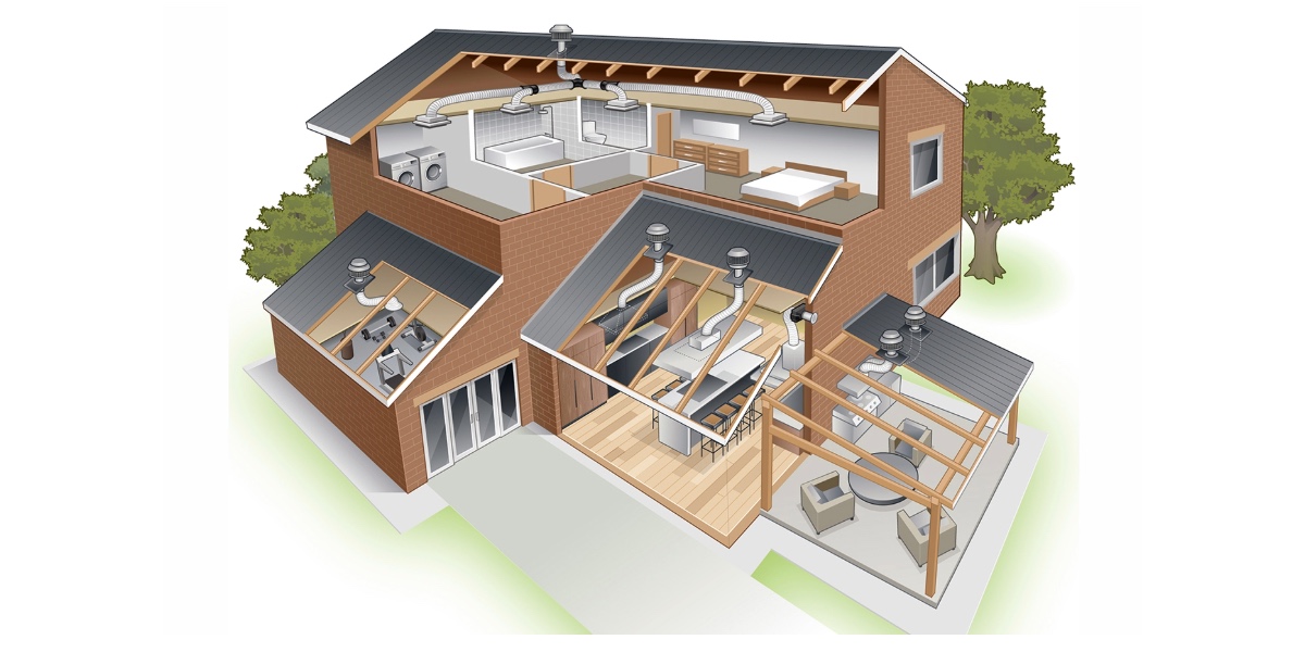 Schweigen's whole-of-home silent ventilation offerings include indoor rangehoods, alfresco rangehoods and exhaust fans