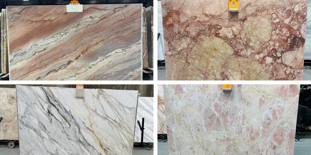 Arion, Athena Pink, Brecccia Pernice, Calacatta Gold