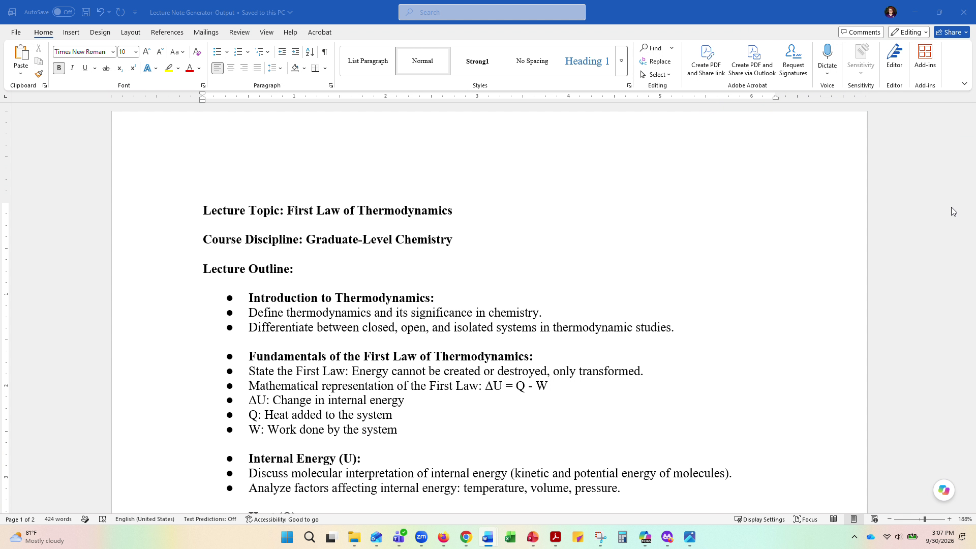 Mentra lecture notes exported to Word document