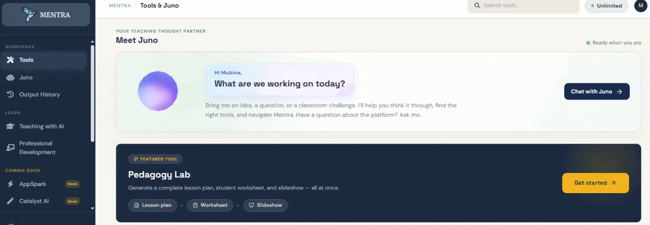 Mentra platform demonstration