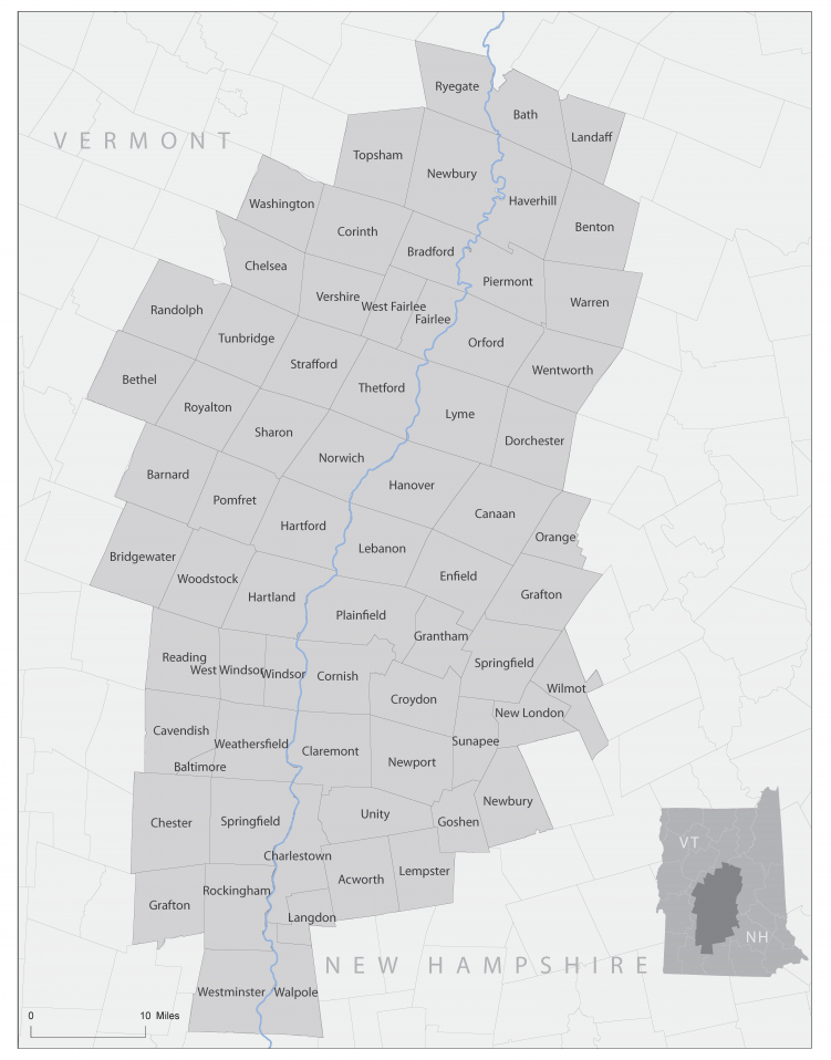 Map of the Upper Valley