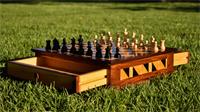 Chessboard from Rosewood and Crows Ash fence posts