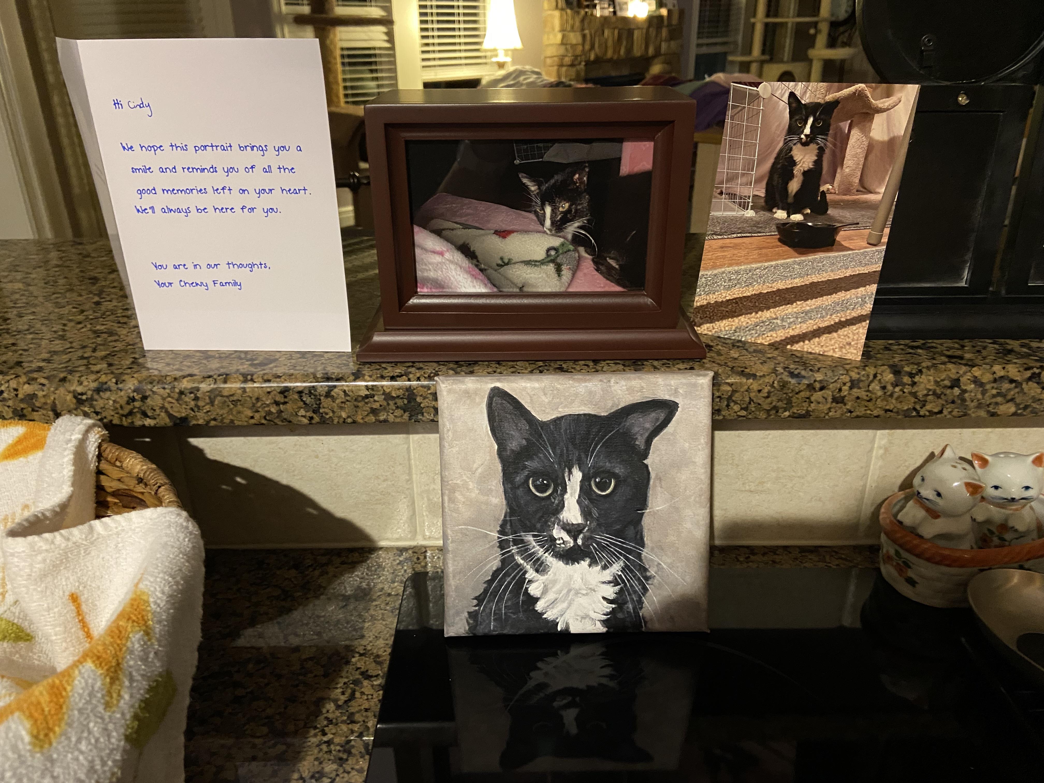 Sylvester's Urn & Chewy Portrait