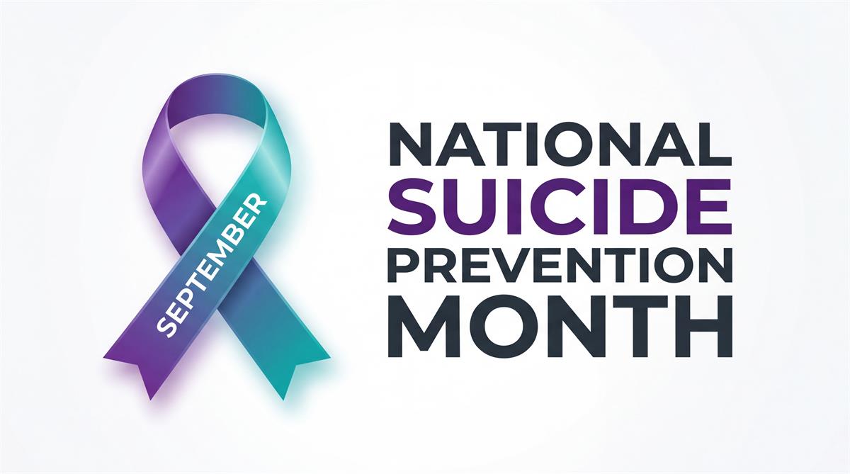 September is National Suicide Prevention Month and ribbon