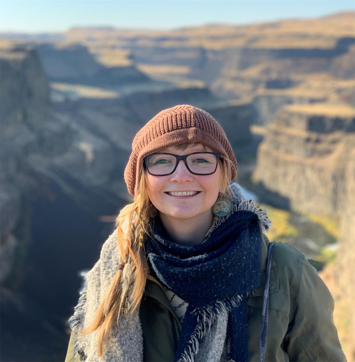 Samantha Alspaugh Sam Alspaugh by a canyon