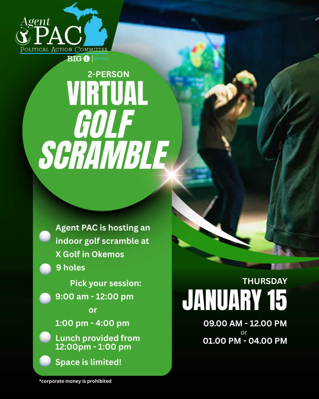Agent PAC Indoor Golf Scramble