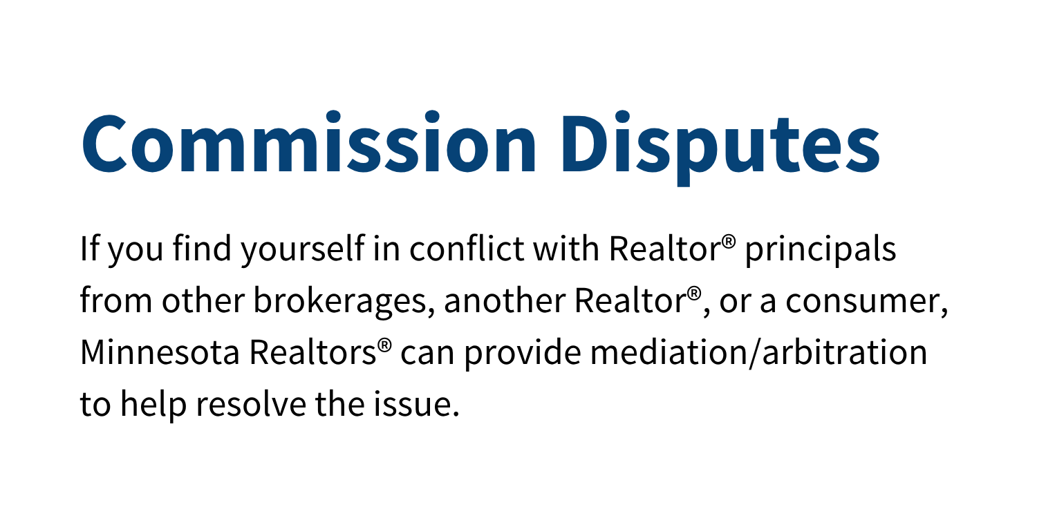 Minnesota Realtors Commission Disputes description