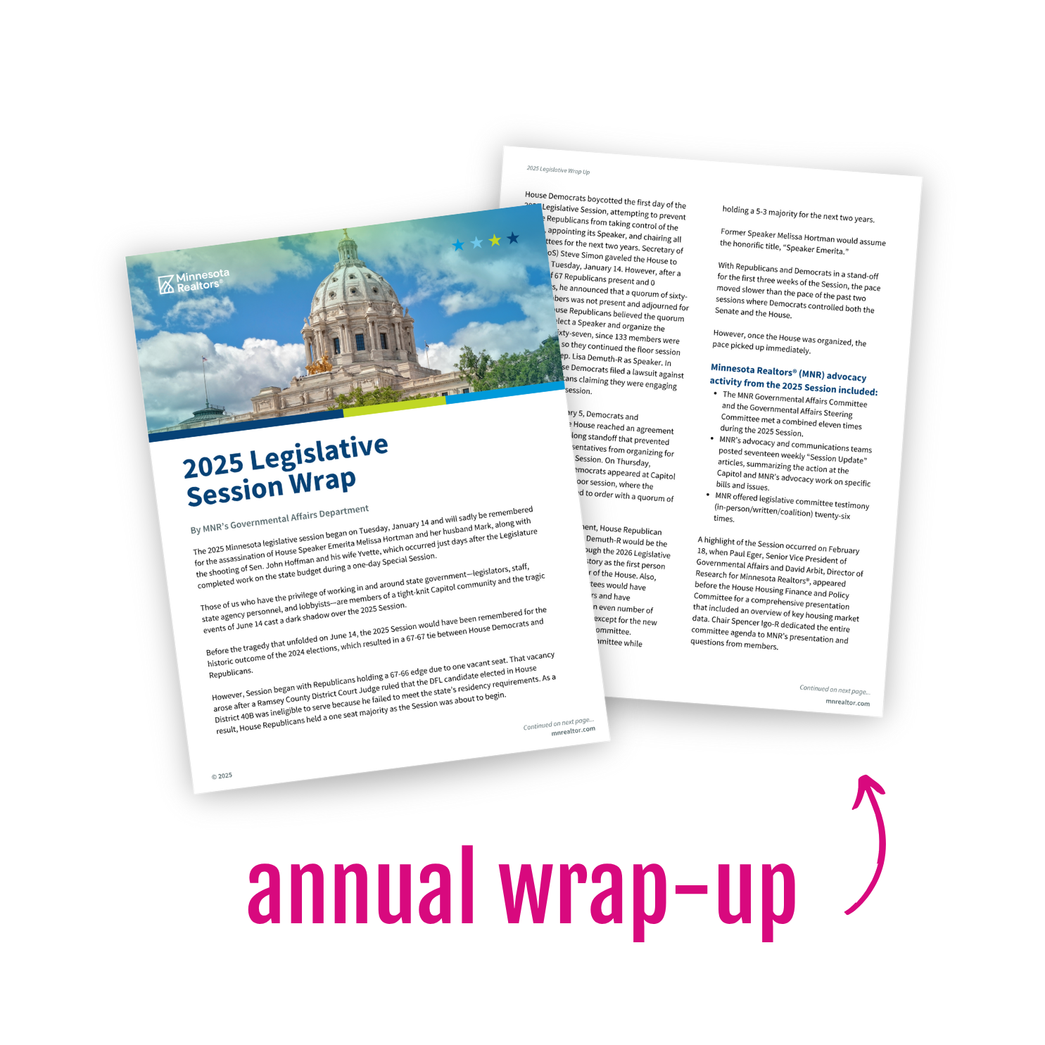 Mock-up of Annual Legislative Wrap up from MNR