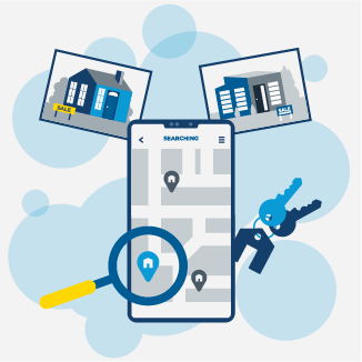 illustration of home search concepts