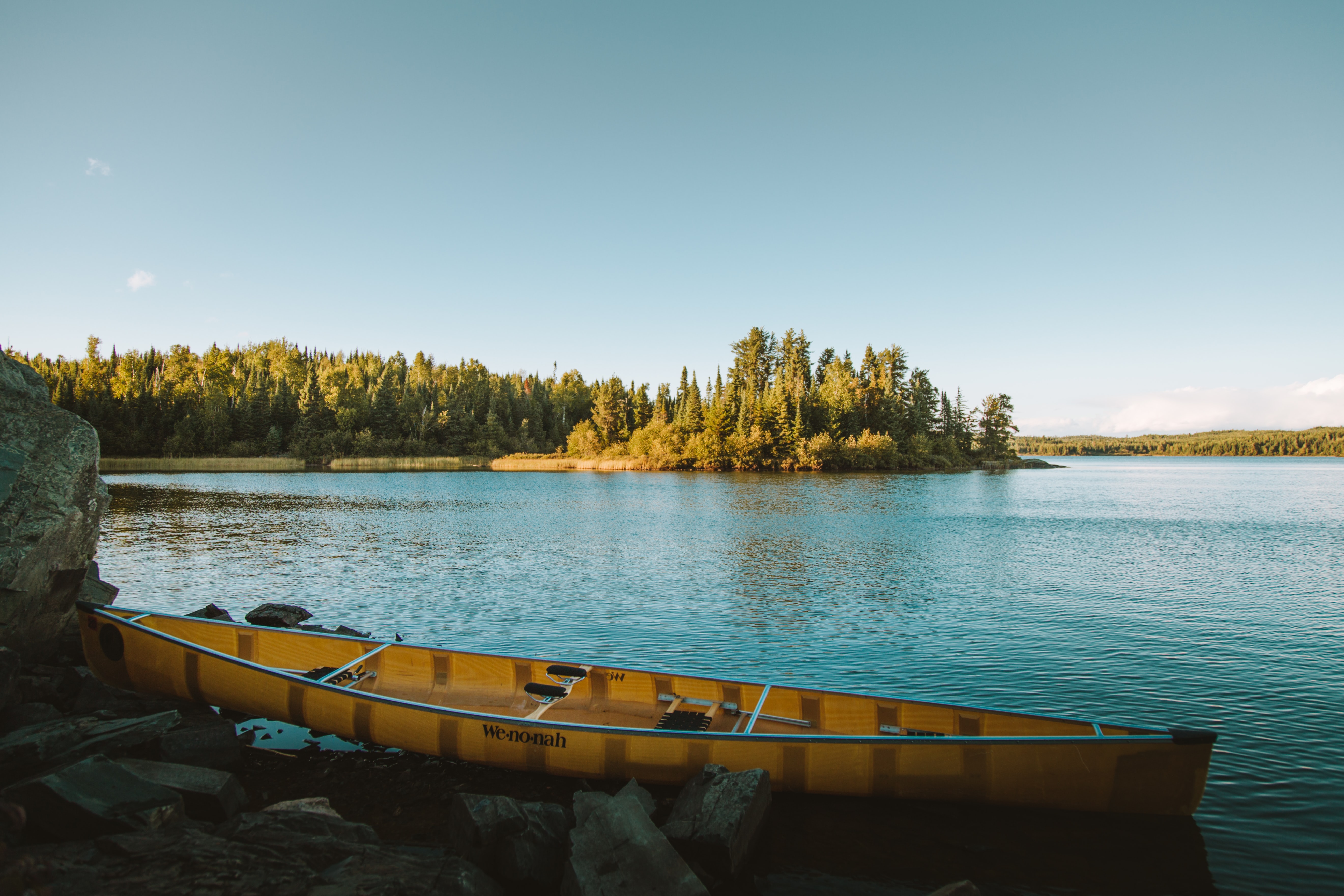 canoe on lake