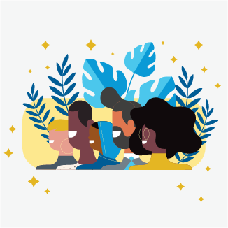 illustration of a group of diverse people