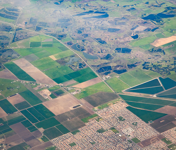 aerial photo of land