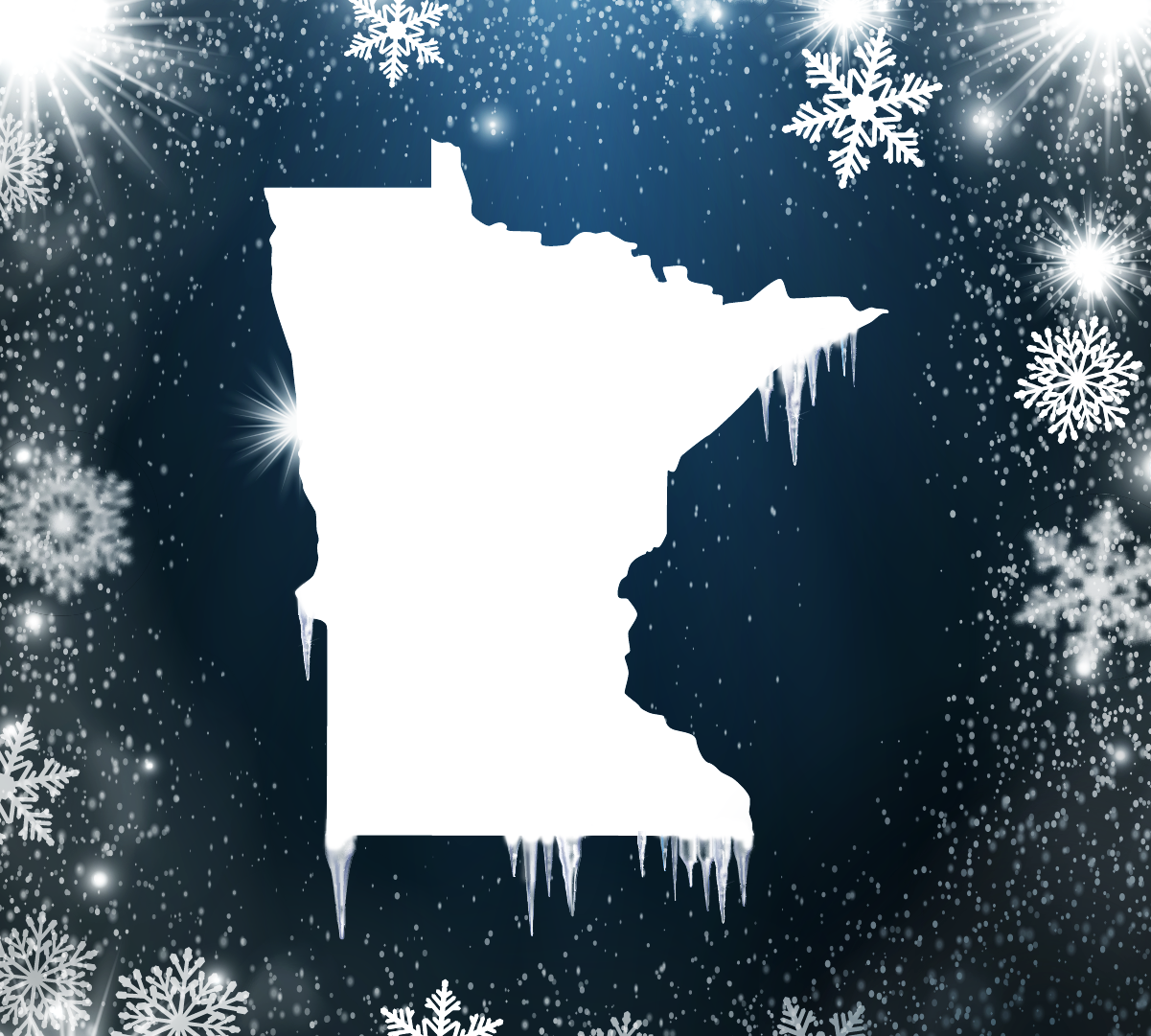 Wintery Minnesota State Graphic