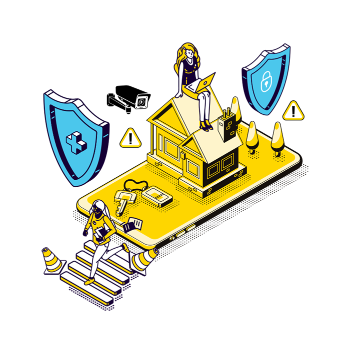 illustration of safety icons