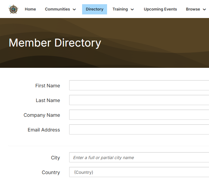 Find members in the Member Directory