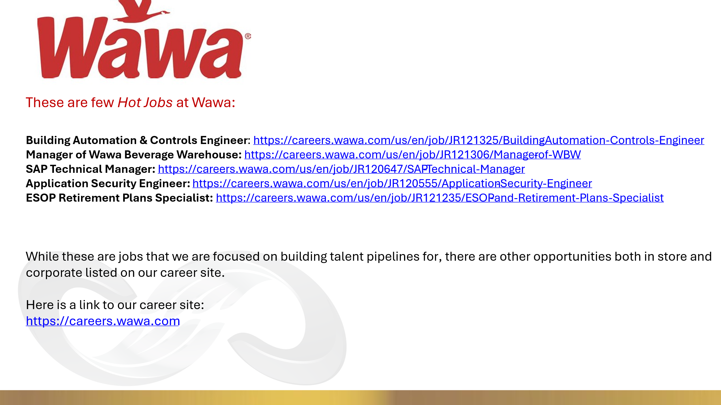 Wawa Hot Jobs