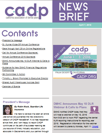 April 2016 Newsletter