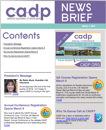 March 2016 Newsletter