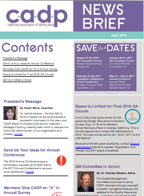 July 2016 Newsletter