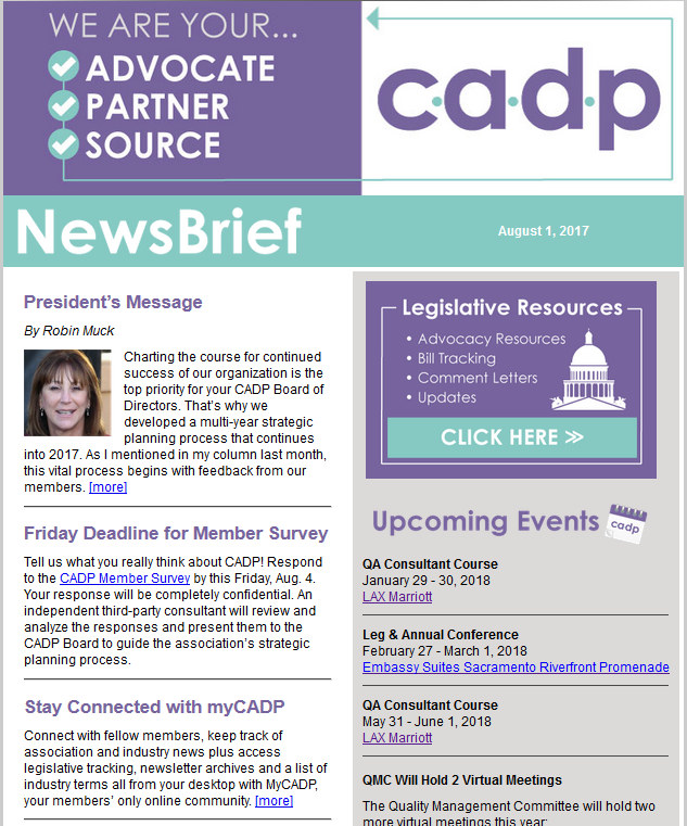 August 2017 Newsletter