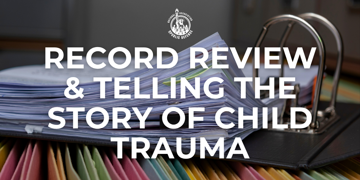 Record Review and Telling the Story of Child Trauma event image