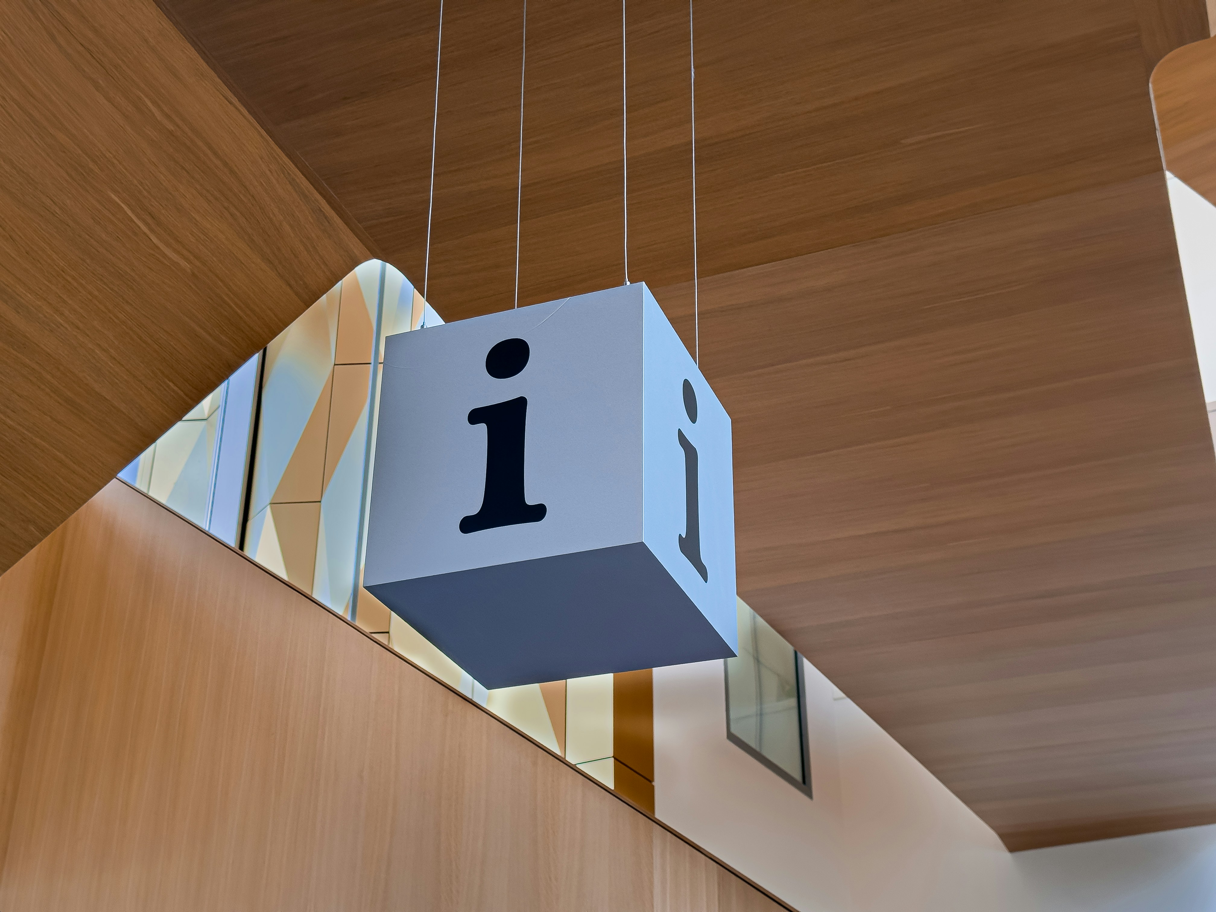 Information sign in a public building