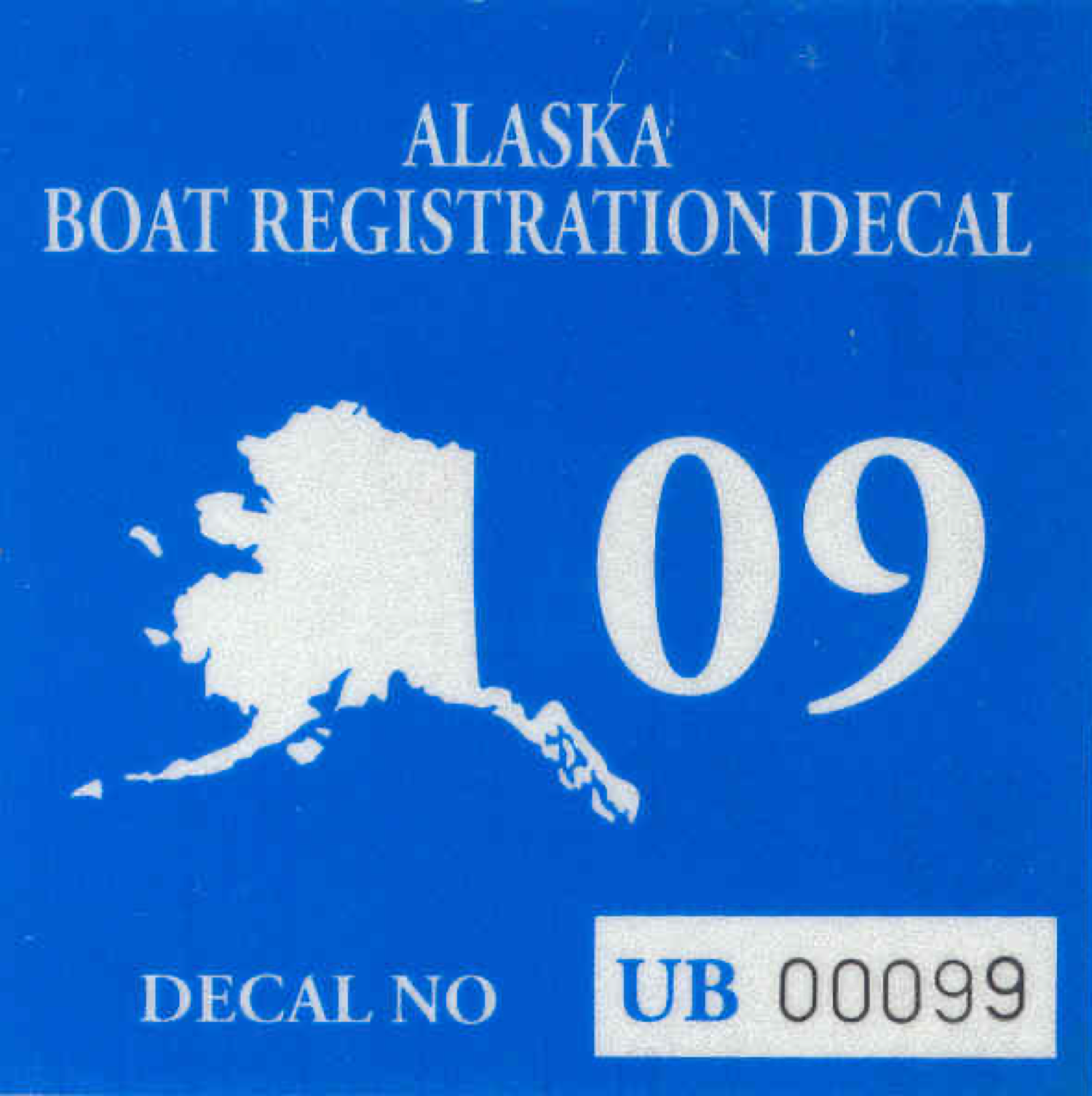 Alaska State Watercraft Decal