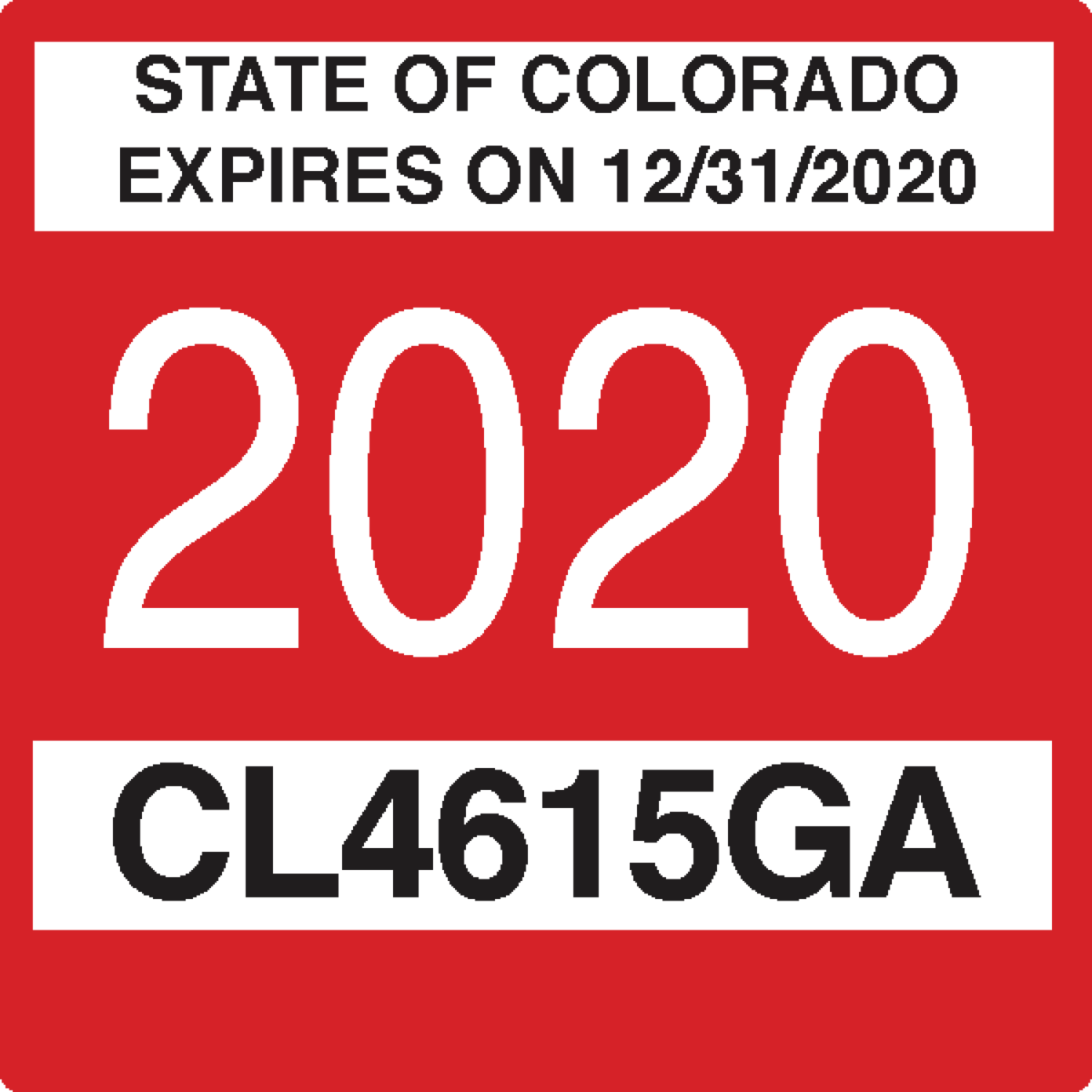 Colorado State Watercraft Decal