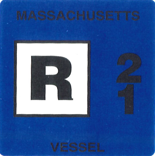 Massachusetts State Watercraft Decal