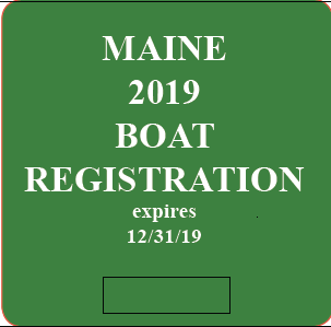 Maine State Watercraft Decal