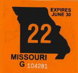 Missouri State Watercraft Decal