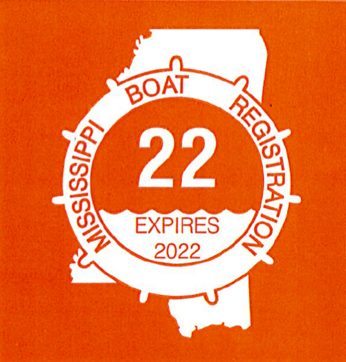Mississippi State Watercraft Decal