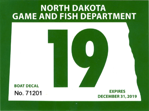 North Dakota State Watercraft Decal