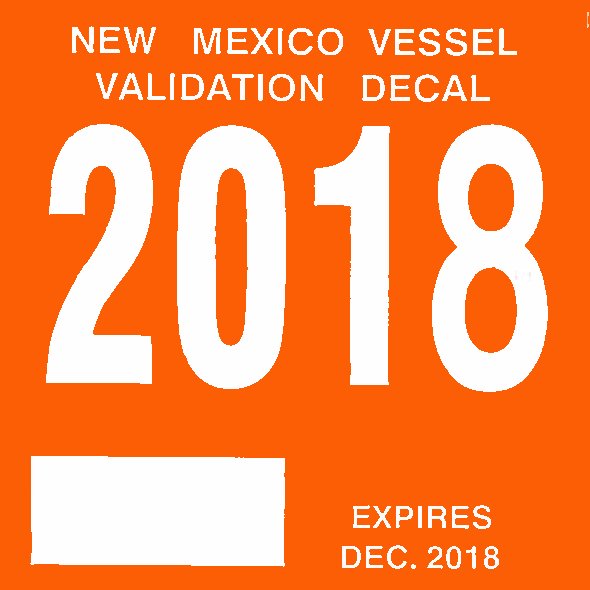 New Mexico State Watercraft Decal
