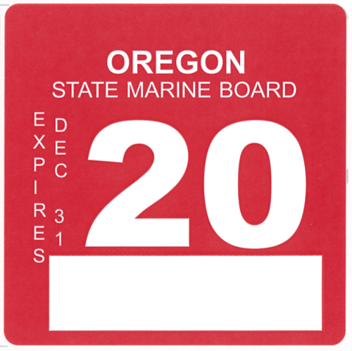 Oregon State Watercraft Decal