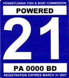 Pennsylvania State Watercraft Decal