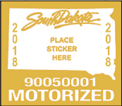 South Dakota State Watercraft Decal