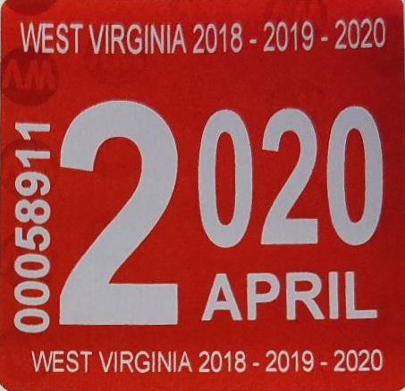 West Virginia State Watercraft Decal