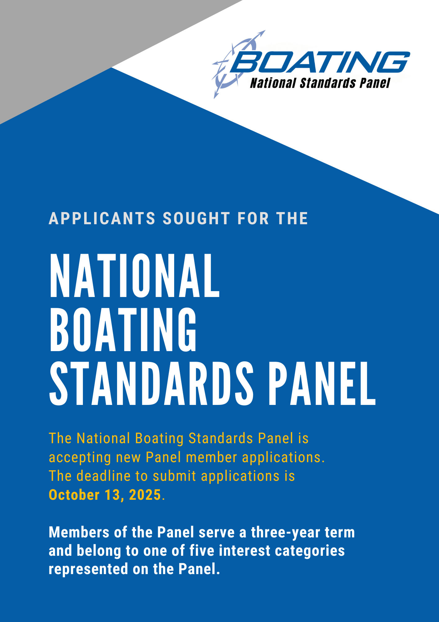 National Boating Standards Panel Seeking Applicants