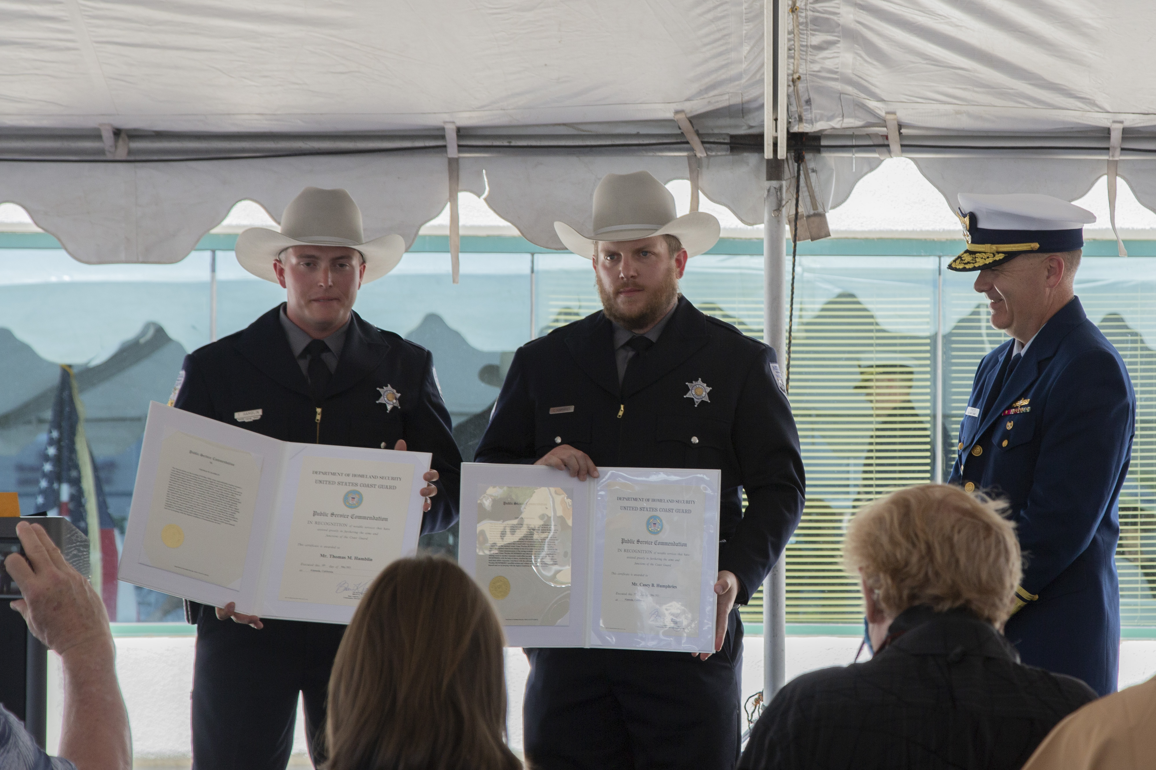 Hamblin, Humphries, award presentation