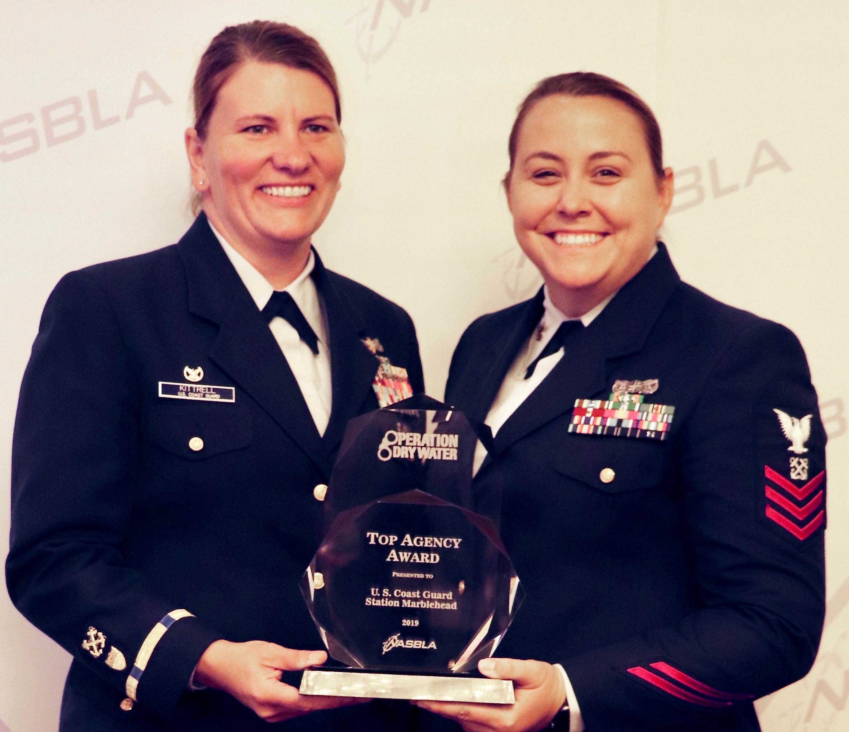 Chief Warrant Officer Bethannie Kittrell and Petty Officer Victoria Martin