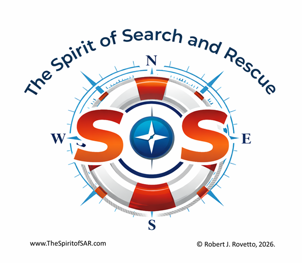 A colored logo of SoS depicting a marine life ring buoy on a compass and overwhich the company acronym 'SoS' is displayed