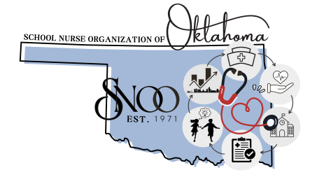 School Nurse Organization of Oklahoma logo. This will take you to the homepage
