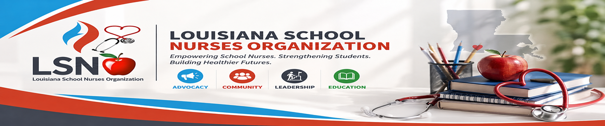 Louisiana School Nurses Organization, Inc. logo. This will take you to the homepage