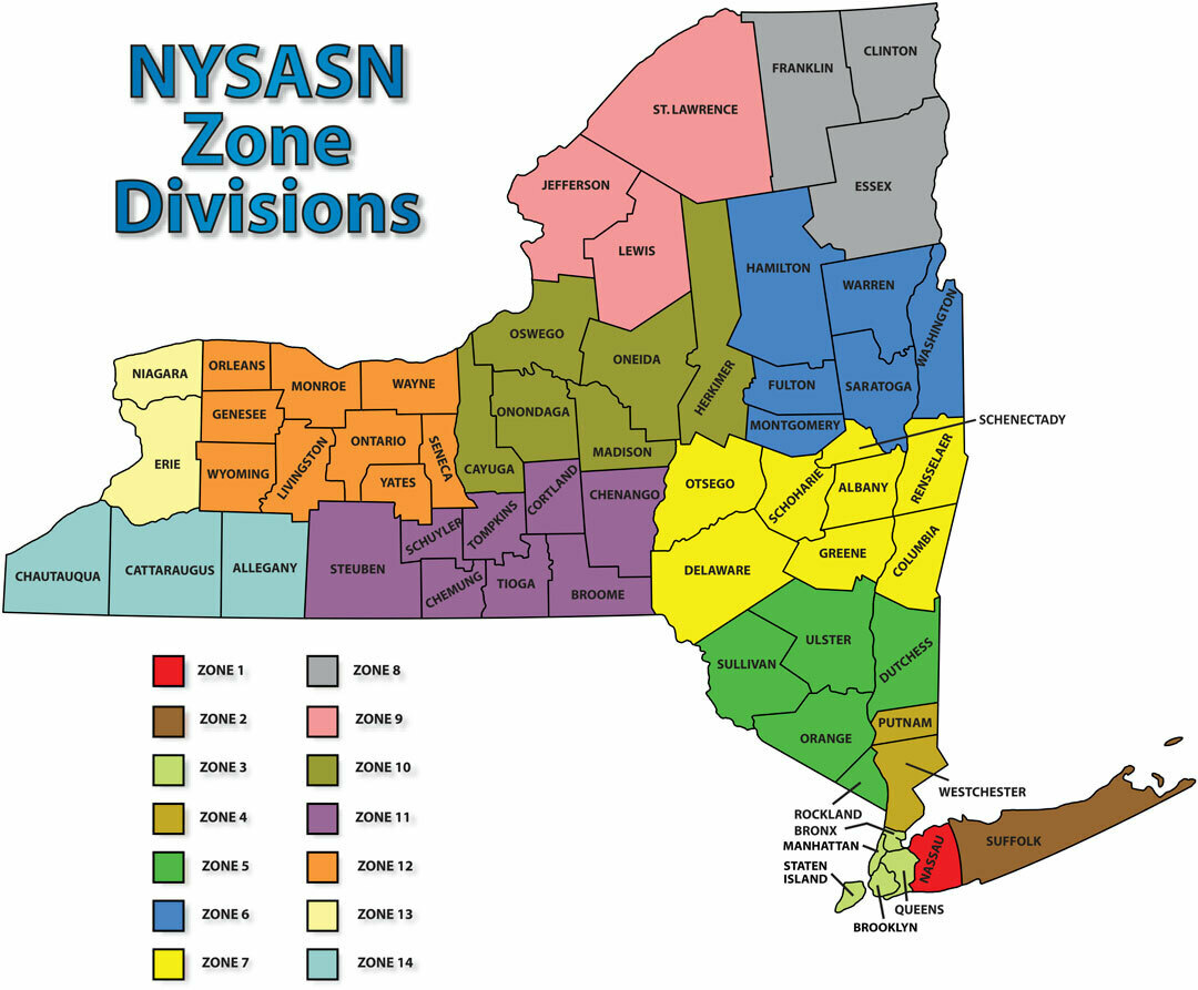 NYSASN Zone Divisions Map