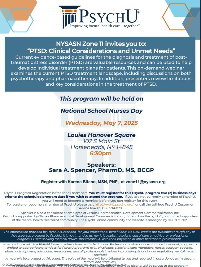 PTSD Clinical Considerations and Unmet Needs May 7, 2025