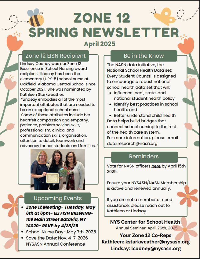 Zone 12 Spring Newsletter April 2025